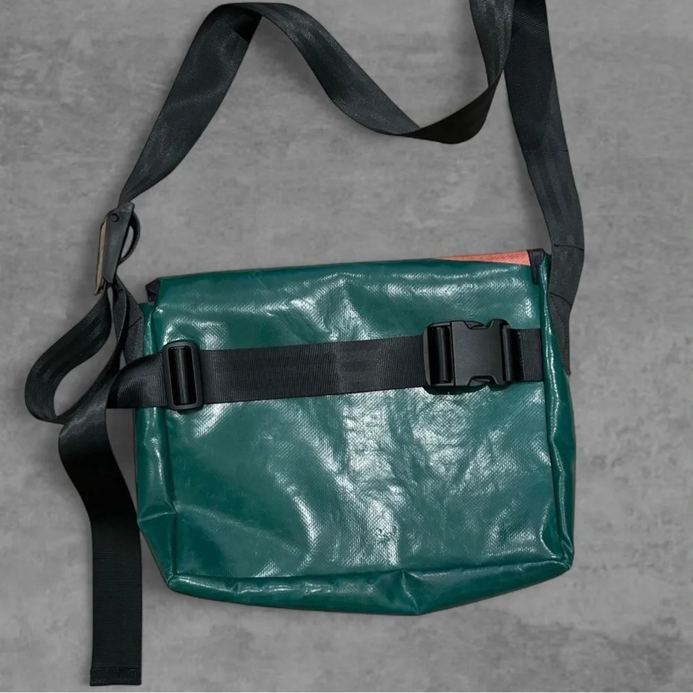 Freitag Green and White Messenger Bag
